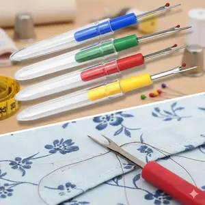 Professional Ergonomic Seam Ripper & Fabric Cutter: Durable Multi-Function unpicker for Sewing, DIY Craft, Quilting, Tailoring. Sharp Precision Tool for Home Dressmaking & Alterations. Essential Scissors Alternative for Handmade Projects.