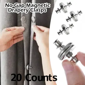 20 Counts Curtain Magnets Closure,Magnetic Curtain Clips,Strong Magnets Curtains Weights for Prevent Light Leaking Keep Curtain Closed for Home Bedroom Office Curtain Draperies