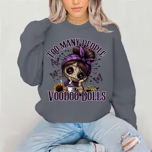 Too many People not enough…. Crewneck Sweatshirt Gildan Everyday Style Super Soft Unisex Fit Streetwear Graphic Top warm Womenswear Casual Printed Long Sleeved