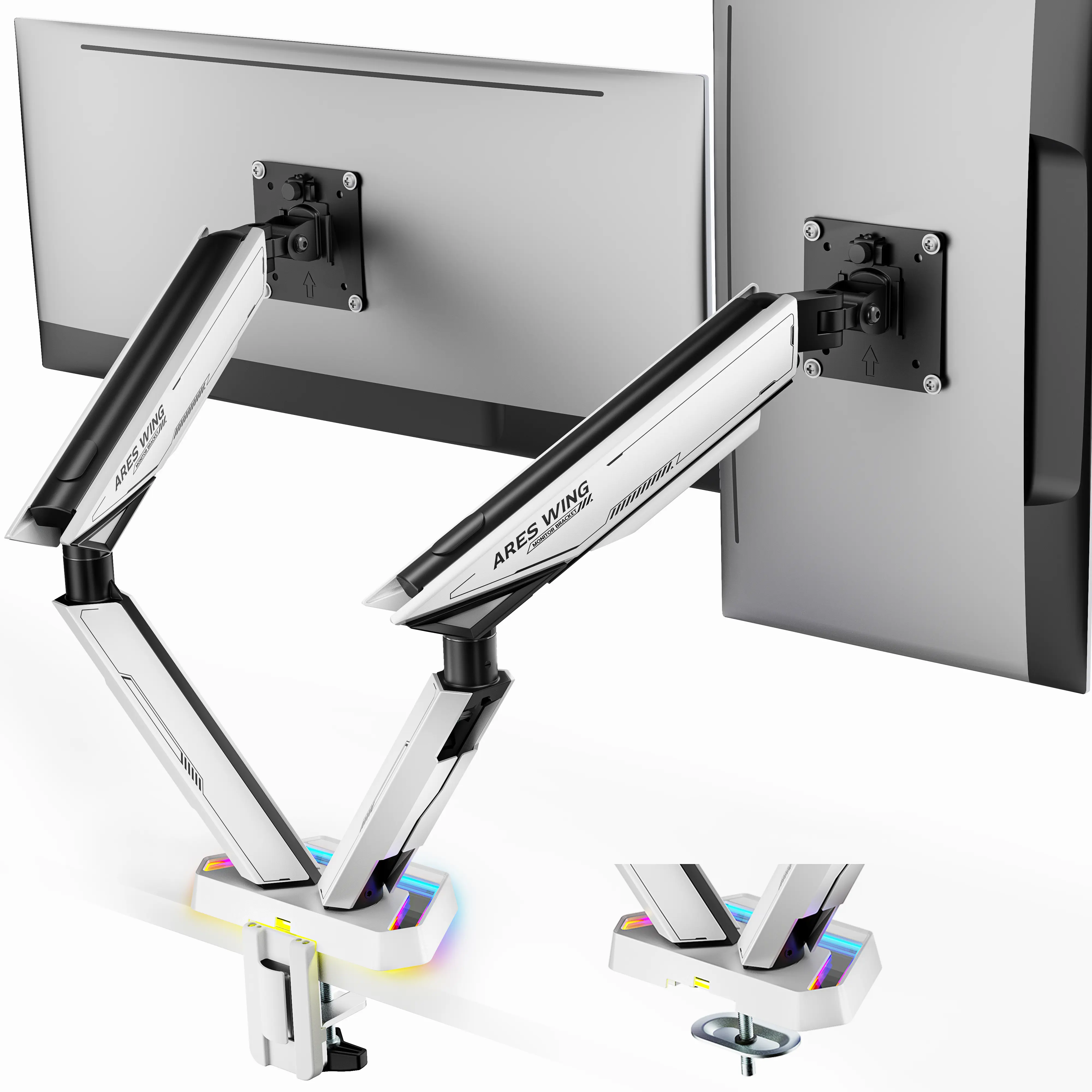 White Max 38"  Dual Monitor 