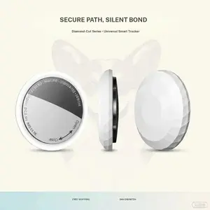 [Spring Deals] Tukio Tx02 GPS Tracker  for Cars & Pets - Mini Clear Design, Weatherproof Case, Anti-Lost Device, Smart Tracking Tag, Works with Apple Find My , No Monthly Fees, IP67 Waterproof, Replaceable Battery Remote