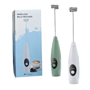 Electric Milk Frother, Rechargeable Handheld Blender, 1 Count Waterproof DetachableStainless Steel Whisk Foam Maker, Beverage Mixer with Stirring Sticks, Coffee Frother for Coffee,  Latte, Cappuccino, Hot Chocolate, Kitchen Tool