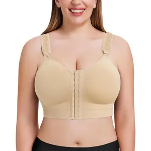 Mastectomy Post Surgery Bra Front Closure Bras For Women Compression Wireless Everyday Bra With Adjustable Strap