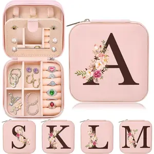 Stocking Stuffers for Teens, Christmas Gifts for Women Teen Girls Trendy Stuff Travel  Box Case Organizer Easter Basket Stuffers Personalized Birthday Mothers Day Mom Gifts, lnitial A