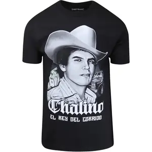 Shirtbanc Golden Mens Chalino Sanchez Shirt Iconic Mexican Singer Design Tee