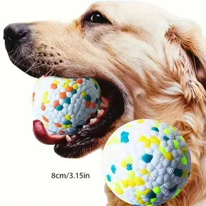 Indestructible Dog Chew Toy, Etpu Rubber Non-Toxic Ball, Durable Bite Resistant, Floats High Elasticity, Suitable for All Dogs, Interactive Training Ball