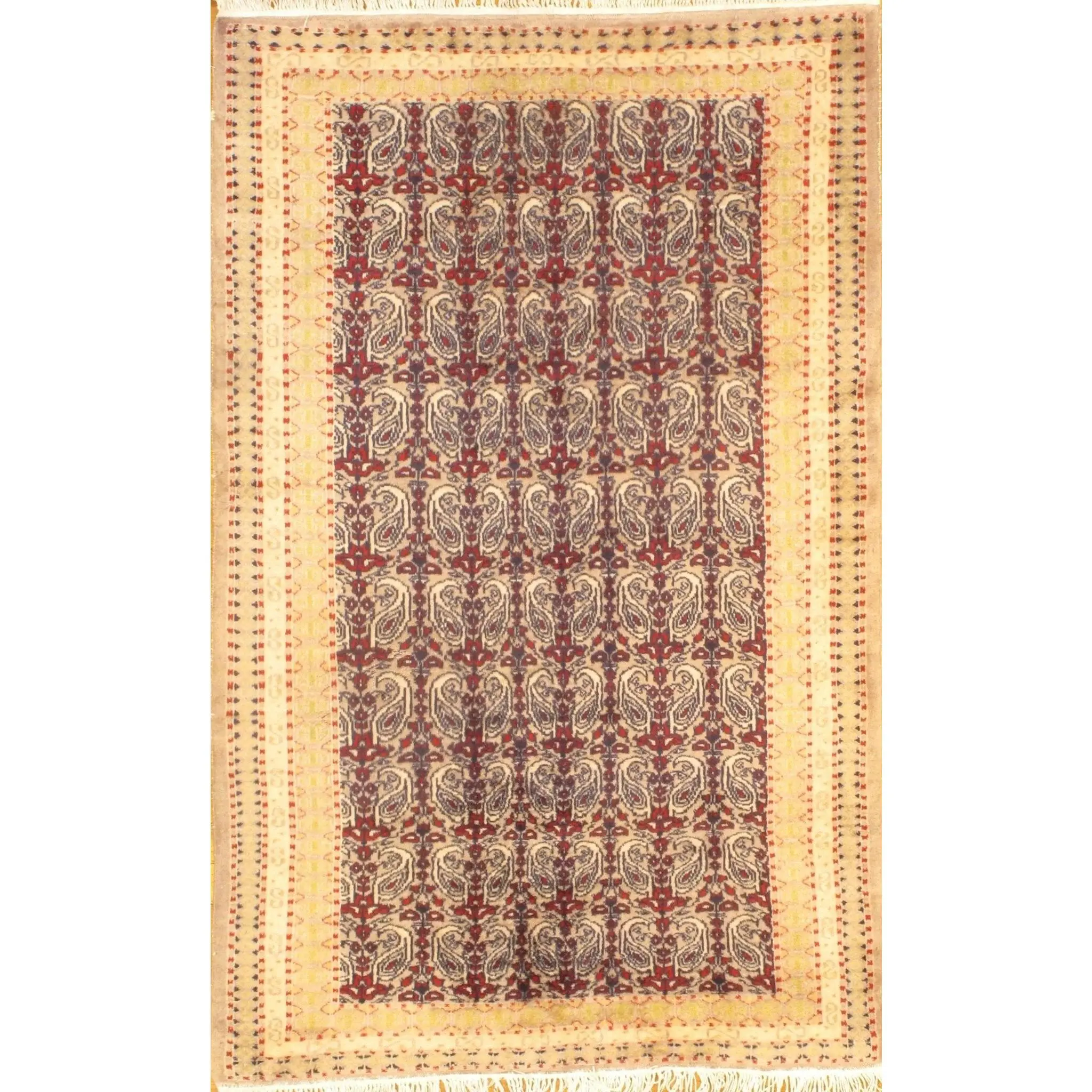 Canvello Red Bokhara Rug - 3'2'' X 5'2''
