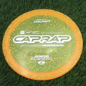 Discraft Elite Z Confetti Captain's Raptor with Paul Ulibarri 2026 CapRap Stamp - 174.9g - Orange