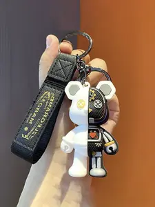 Cute Mechanical Bear Keychain, Creative Backpack Decoration, Casual Style Key Ring, Ideal Gift Choice, All Seasons Accessory