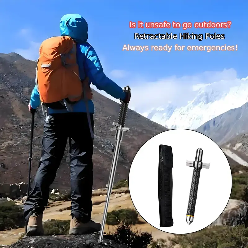 Outdoor hiking tools, multifunctional trekking poles, durable and retractable
