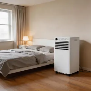 3-in-1 Portable Air Conditioner 8000 BTU - Cools Rooms up to 350 Sq. Ft. - Dehumidifier (120 Pints/Day) & Fan Modes - Quiet 50dB, Remote, LED Display, 24H Timer, Easy Window Kit - Perfect for Bedroom, Office, Dorm