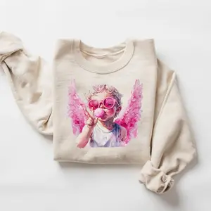 Cupid Blowing Bubble Valentine's Day T-Shirt for Women - Edgar Diaz LLC