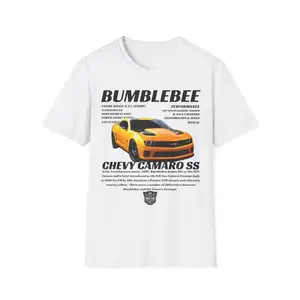 Bumblebee Chevy Camaro SS Unisex T-Shirt, Car Lover Tee, Movie Merchandise, Gifts for Him, Vintage Style, Transformers Car Apparel, 2007