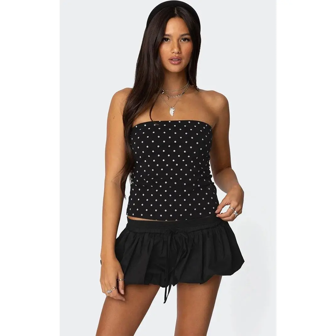 Edikted Women's Polka Dot Built in Bra Tube Top
