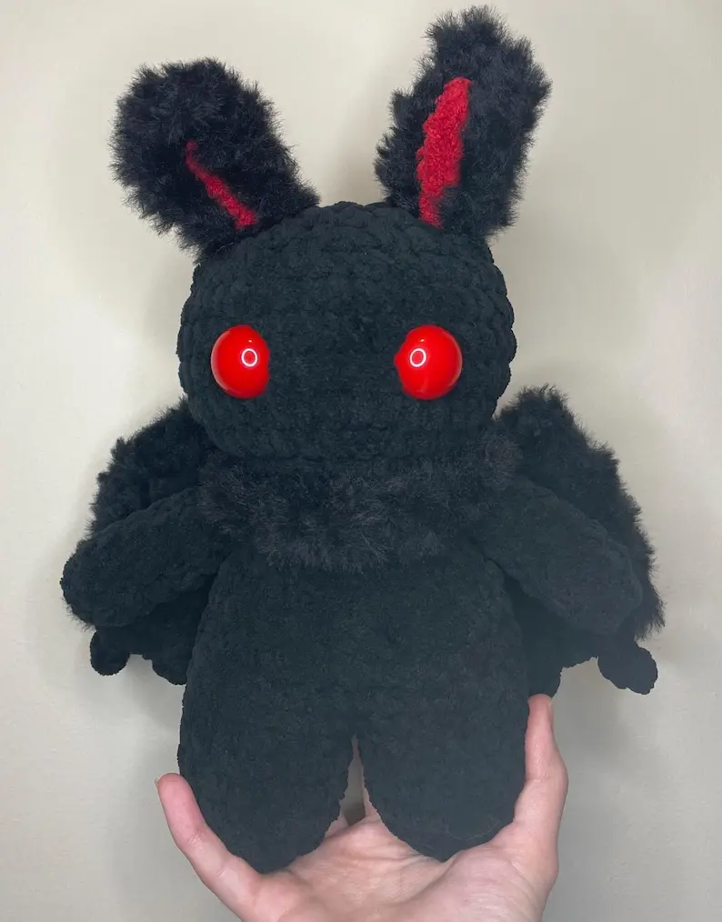 Mothman Plushie | Mothman Amigurumi | Crochet Mothman Plush