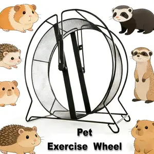 Hamster Cages Hamster Running Exercise Wheel- Silent Guinea Pig Exercise Wheel with Rack Small Animals Running Wheel Toys for Hamsters, Hedgehogs, Rats Hamster Cage