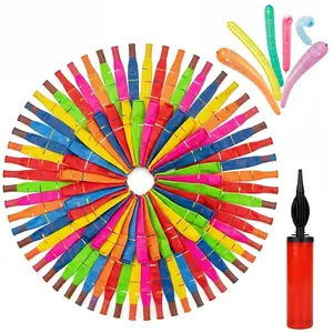 50/100pcs Rocket Balloons with Two Air Pump Colorful Giant Rocket Balloons for Parties