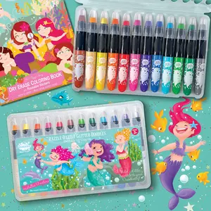“Razzle Dazzle” 🧜‍♀️ Mermaid Shimmer Glitter Doodle Twistable Gel Crayons