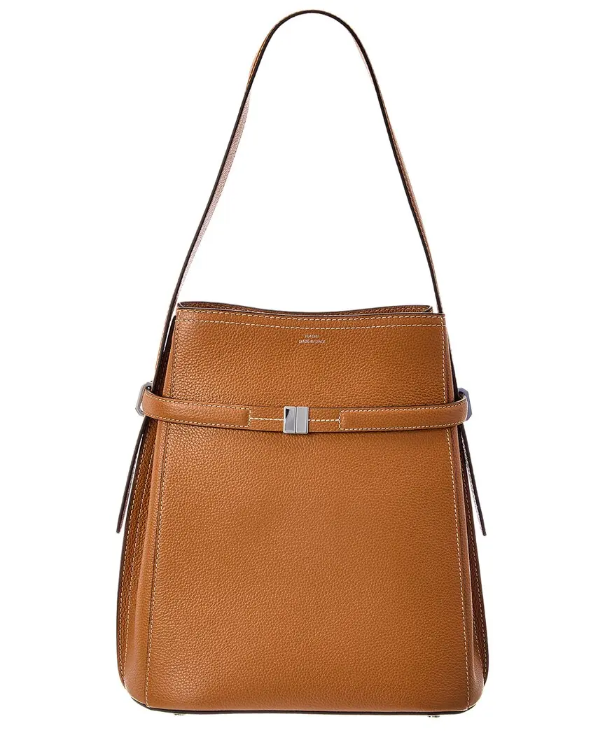 TOTEME Belted Leather Bucket Bag