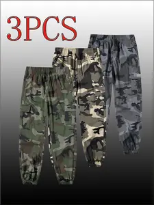Men's Summer Camo Cargo Pants Set, Multi-Pocket Design, Comfortable Wear, Durable Fabric, Multiple Colors, Outdoor Fashion Essential