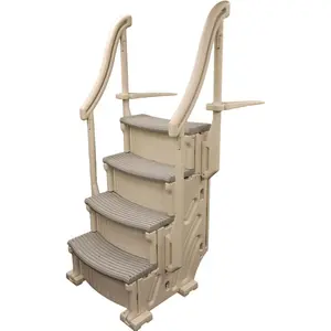 Confer Plastics Curve CCX-AG Drop in Above Ground Pool Step with Grey Treads - Base Step