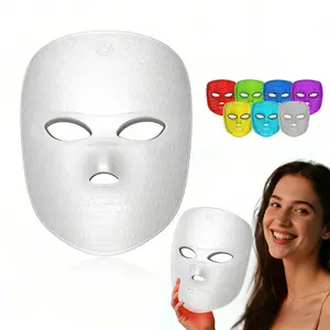 2027 New 7 Color Light Mask, Silicone Mask, Facial Beauty Care Tool, Anti-Wrinkle Acne Treatment, USB Rechargeable, Ideal Gift for Women & Young Girls