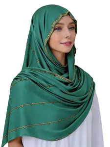 New Modal Embroidered Headscarf Hijab, Breathable Soft Scarf for Women, Stylish Accessory for Daily Wear, Comfortable and Elegant Design