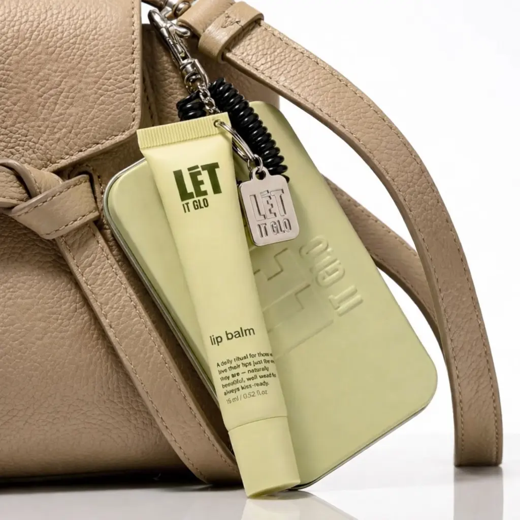 Let It Glo Gift-Ready Keychain Lip Balm Set – Fashion Accessory and Stylish Bag Charm with Hydrating Mini Lip Balm, Travel-Friendly Lip Care for Purses, Everyday Outfits and On-the-Go Glow