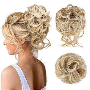 Vigorous Messy Bun Hair Piece for Women - 1PCS/2PCS Synthetic Hair Pieces with Tousled Updo Hair Buns & Wavy Curly Texture Scrunchies Chignon Ponytail  - Easy to Wear & Versatile for Daily Use Hair Weave