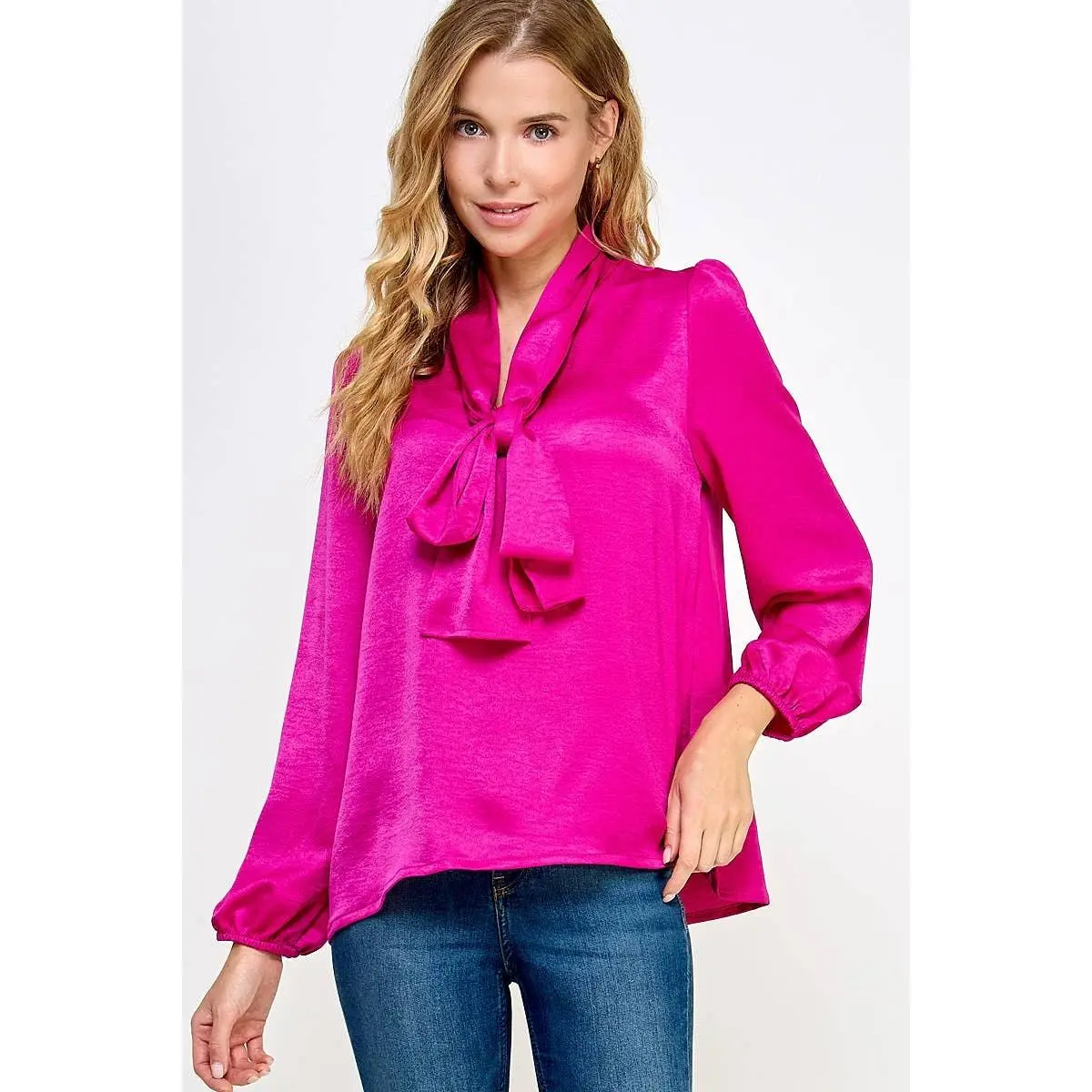 Silky Magenta Blouse