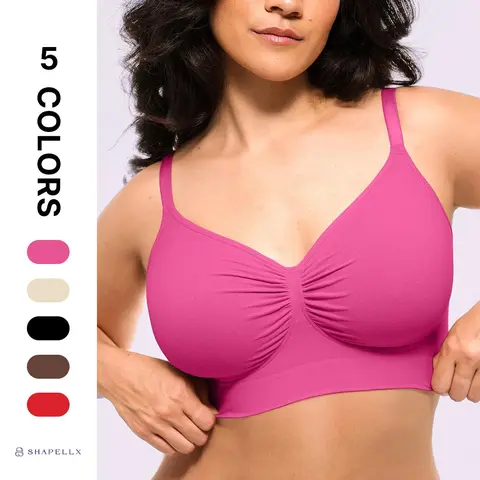 Shapellx ZeroFeel Wireless Bra – Wide Band & Cross-Back Support Sales