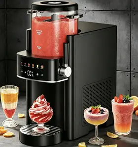 【Deal】Slushie Machine with Self-Freezing, 3-in-1 Ice Cream Maker and Margarita Machine, No Ice Needed Rapid Chill Slushy Maker for Home, Parties, 6 preset mode，Frozen Drinks, Frappe, Smoothie,  monthersdaygift，Automatic cleaning，summermusthave