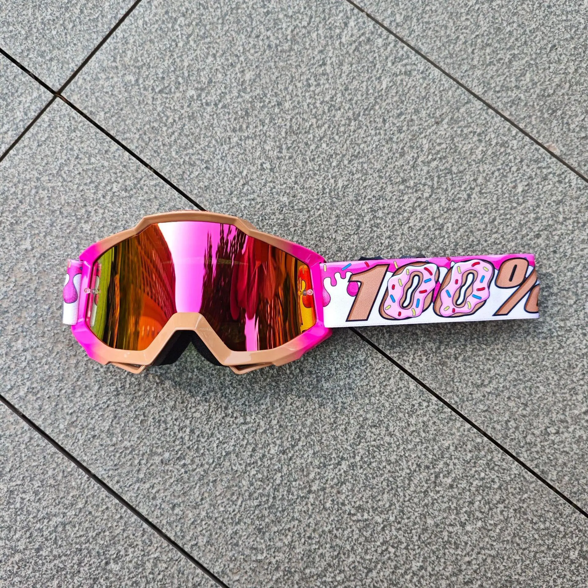 Donut-Shaped Dual-Sport Sports Eyewear for Outdoor Cycling, New Trendy Windproof UV-Protective Cross-Border Goggles