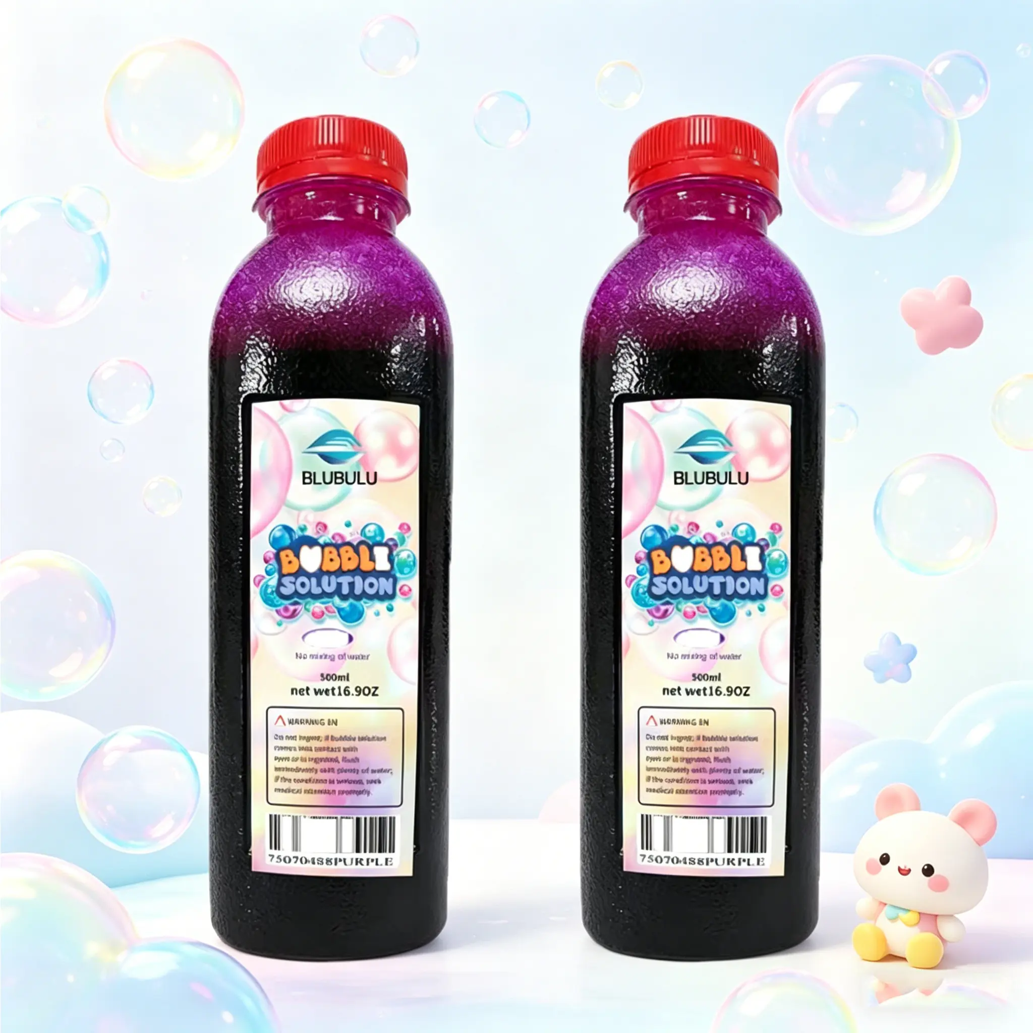 Bubble Solution Refills: Purple Bubble Solution Suit Various Bubble Toys - 500ML Magical Bubble Refill for Bubbles Machine