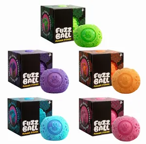 Fuzz Ball Squishy Stress Ball, Soft Sensory Fidget Toy, Moldable Squeeze Ball for Adults Anxiety Relief, Calming Desk Fuzz Squishies