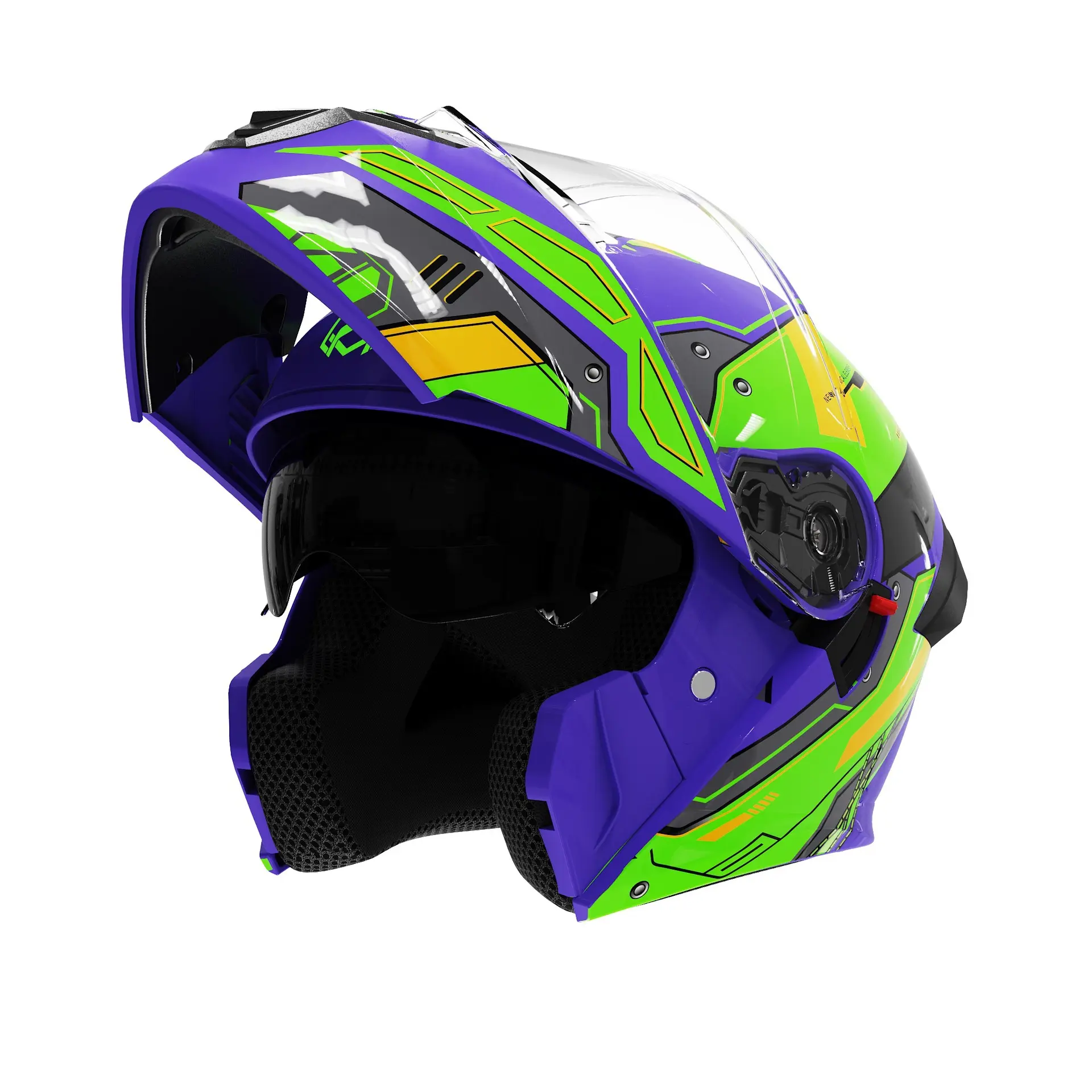 DOT Safety Standard-Compliant Flip-Up Full Face Helmet - ABS Shell, Bluetooth, 1.42kg, Fog Prevention, Open/Close Design, Quick Buckle, Built-In Speakers, Removable Washable Liner, All-Season Gear for Street Bike & Touring Motorcyclists
