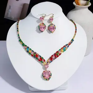 2026 Mermaid Princess New Shining Sparkling Ocean Heart Necklace for Women