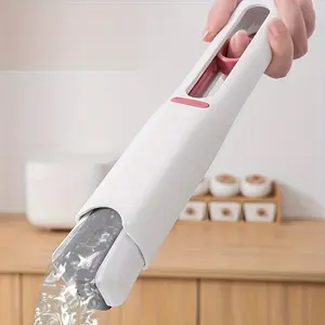 4pcs / 1 Set (1 White Handle + 3 Mop Heads) Mini Mop with Self-Squeeze Mechanism - Portable, White Synthetic Fiber Cleaning Tool for Home, Living Room, Bedroom, Furniture And Window Cleaning, Window Cleaning Tool | Modern Mini Mop | Compact Design