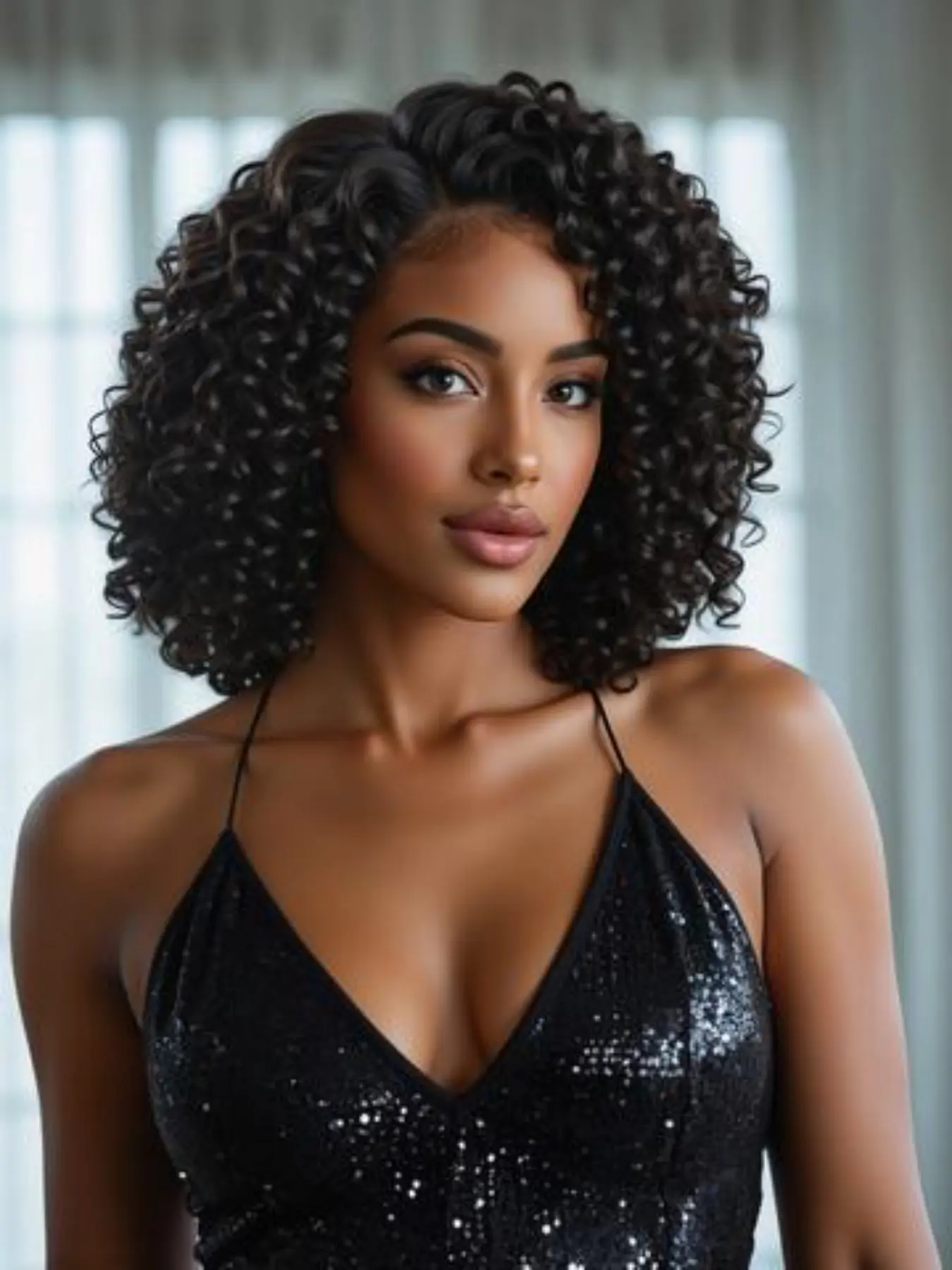 Topshe African Spring Curl Short Hair Wig, Synthetic Hair Wigs, Glueless Wig, Curly Afro Wig, Lace Part Wig, 10 Inches, Natural Look, No Glue, Easy Wear, Party Wedding Daily Use, Tiktok Trendy, Convenient Wigs