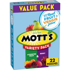 Fruit Flavored Snacks, Berry and Assorted Fruit, Gluten Free Snack, Value Pack, 22 Ct, 17.6 oz