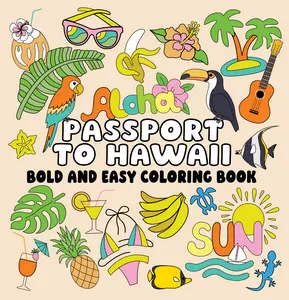 Passport to Hawaii Bold and Easy Coloring Book (Paperback)