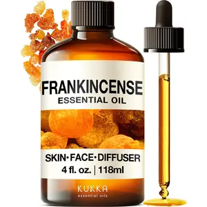KUKKA essential oils Frankincense Oil for Hair & Body - (4 fl oz) Aromatherapy for Hair, Skin, Diffuser,DIY Soap Making Scent