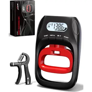Grip Strength Tester Trainer Electronic Hand Dynamometer 400lbs/180kg Grip Strengthener with Adjustable Resistance for Sport