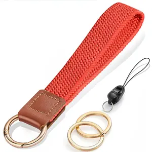 Wrist Lanyard, Stretchy Wristlet  Lanyards, Cute Key Lanyard for Women Men, Short Key Chain for   Card Wallet Phone