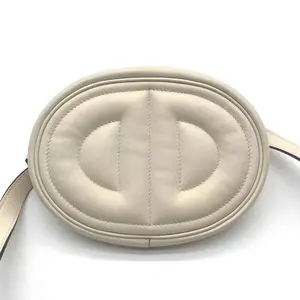 Pre-owned HERMÈS Leather Belt Bags Swift Verso In The Loop Belt Bag Gris Pale Gris Meyer