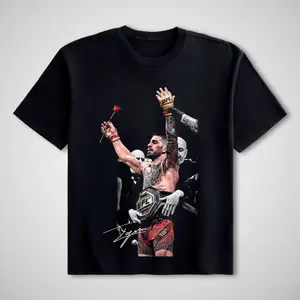 Graphic tee ILIA TOPURIA V2 TEE, Boxing T-shirt, Boxer Tee, Sports Shirt, UFC Shirt, MMA Shirt, Gift for Him Gift For Her Menswear Clothing Cotton Crewneck Casual Apparel Hoodie