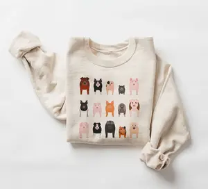 Pig Sweatshirt, Cute Pig Breeds Hoodie, Farm Animal Shirt, Show Mama, Pig Owner Gifts, Hog Boar Swine Piggy Lover, Unisex Crewneck Sweater