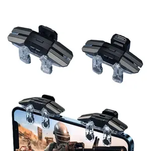 Pubg Mobile Controller for Call of Duty Fortnite Knives Out Survival Rules, Six-Finger Burst Fire, Pulse Button, Compatible with iPhone Android iPad, Mobile Gaming Controller