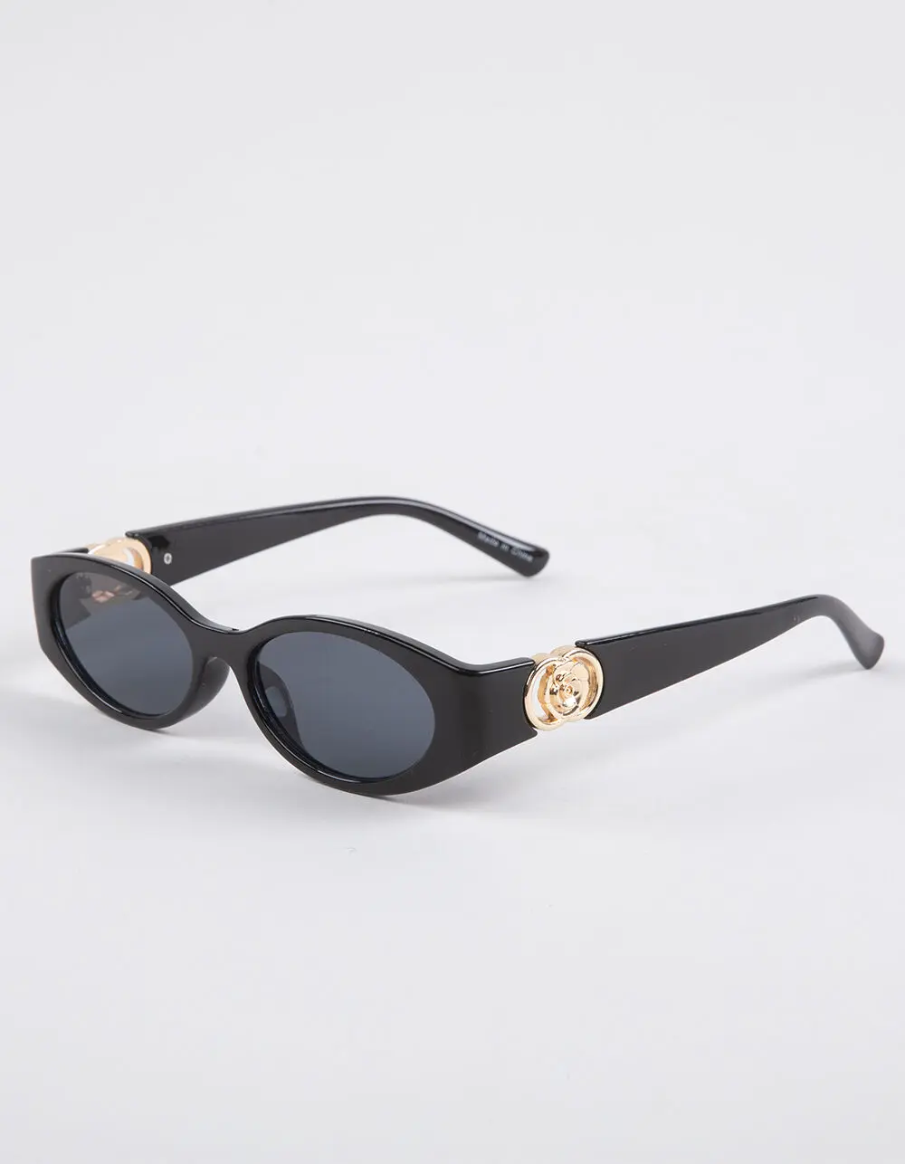RSQ  Womens Bejeweled Plastic Sunglasses, Black