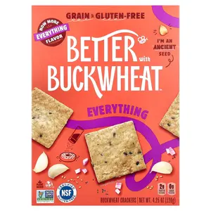 Better with Buckwheat Buckwheat Crackers, Everything, 4.25 oz (120 g)